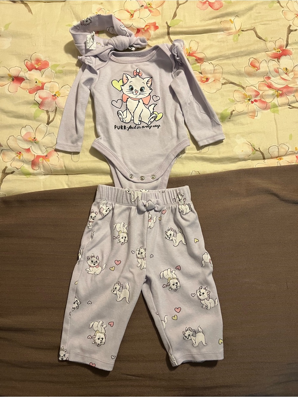 Disney Aristocats Marie Toddle Girls Outfit Size 0-3 Months